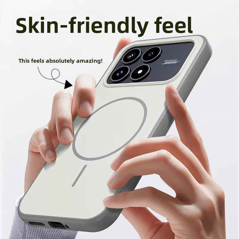 Xiaomi Poco F8 Pro und Poco F8 Ultra Schutzhülle aus hartem Silikon mit magnetischer kabelloser Ladefunktion in Grün - Bild 2