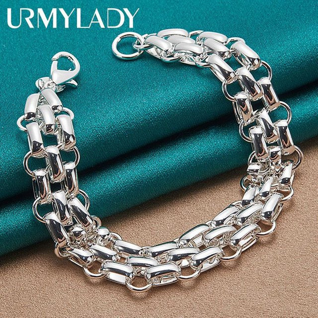 URMYLADY Kettenarmband 925 Silber, blue, Damen - Bild 1