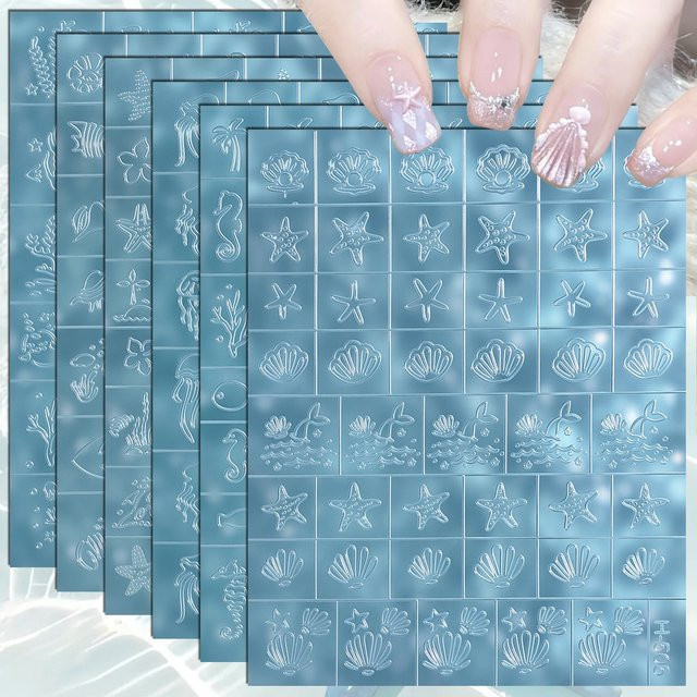 Nagelschablonen-Aufkleber Sommer-Strand-Nagelkunst, 3 bis 12 Blatt - Bild 1