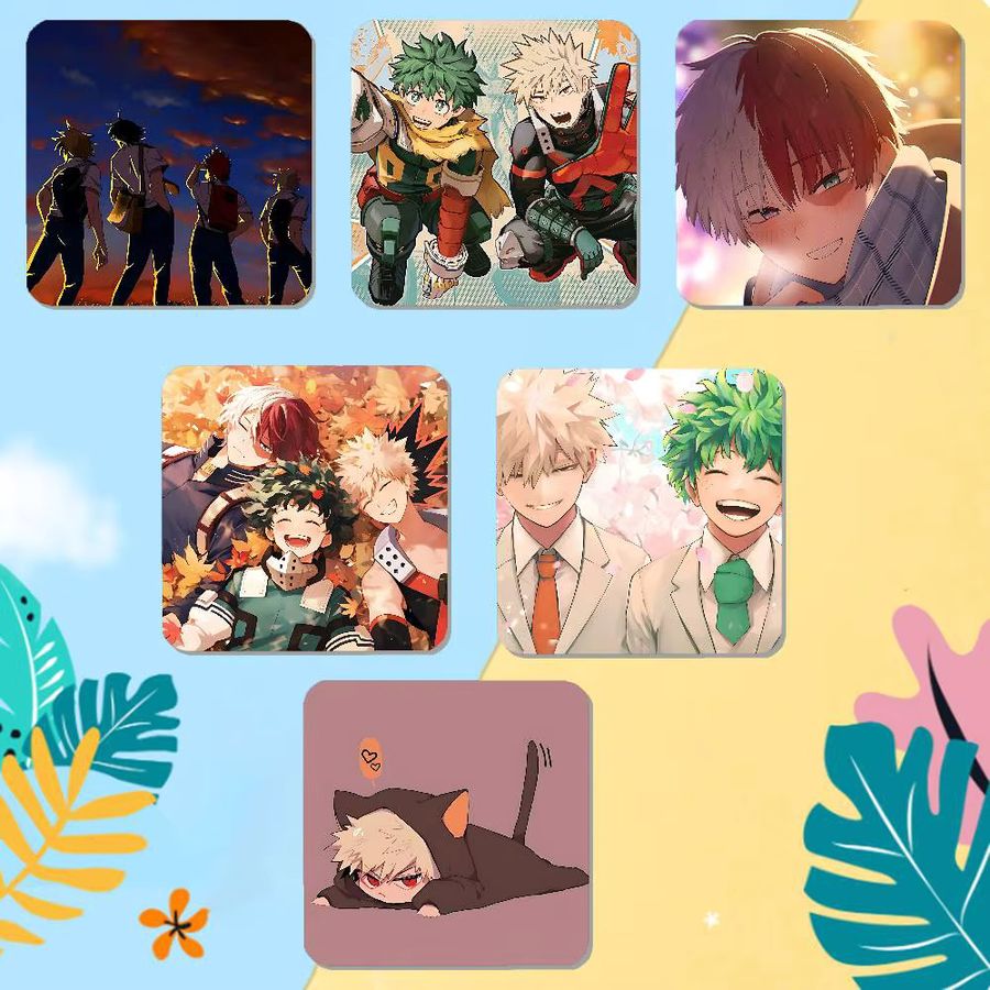 MINISO Anime My Hero Academia Kühlschrankmagnet quadratischer Aufkleber multicolor - Bild 5