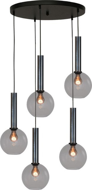 Masterlight Bella 2 Pendelleuchte 5-flammig rund aus Glas in Rauchgrau - Bild 1