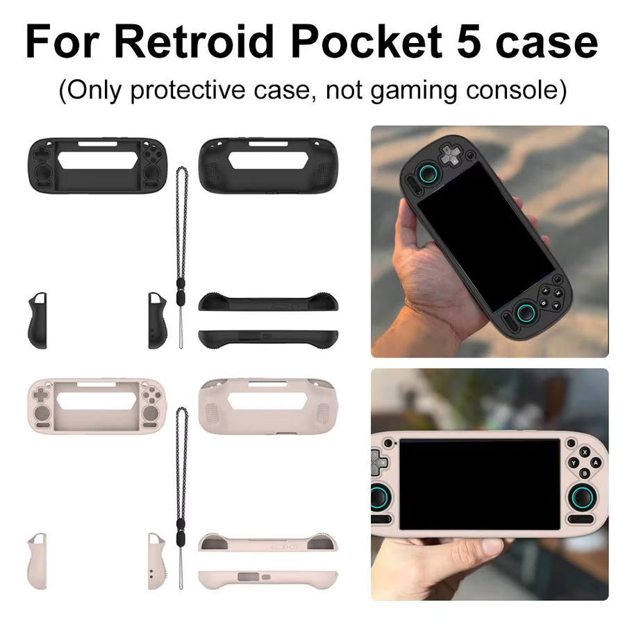 Staubdichte Silikon-Schutzhülle für Retroid Pocket 5 RP5 in Schwarz - Bild 2