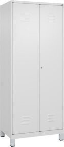C+P Spind Classic PLUS Schwarz-Weiß mit 2 Abteilen und Zylinderschloss, H x B x T: 185 x 80 x 50 cm - Bild 1
