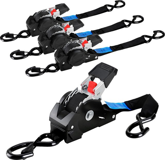 TLGREEN Ratschenriemen-Set in Schwarz, 2er-Pack, Breite: 25 mm, Länge: 3 m - Bild 1