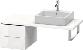 Duravit Unterschrank L-Cube in Weiß Hochglanz mit 2 Schubladen, B: 42 cm, T: 54,7 cm, H: 40 cm - Bild 1