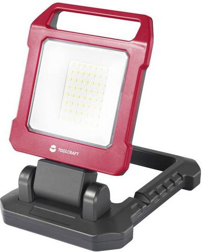 TOOLCRAFT LED-Baustrahler 20W in Schwarz und Rot mit verstellbarem Gehäuse und IP54 Schutzklasse - Bild 1