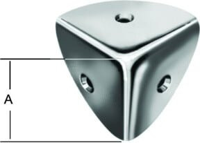 VORMANN Kistenecke hohe Form S1 aus verzinktem Stahl in Silber, Höhe: 45 cm - Bild 1