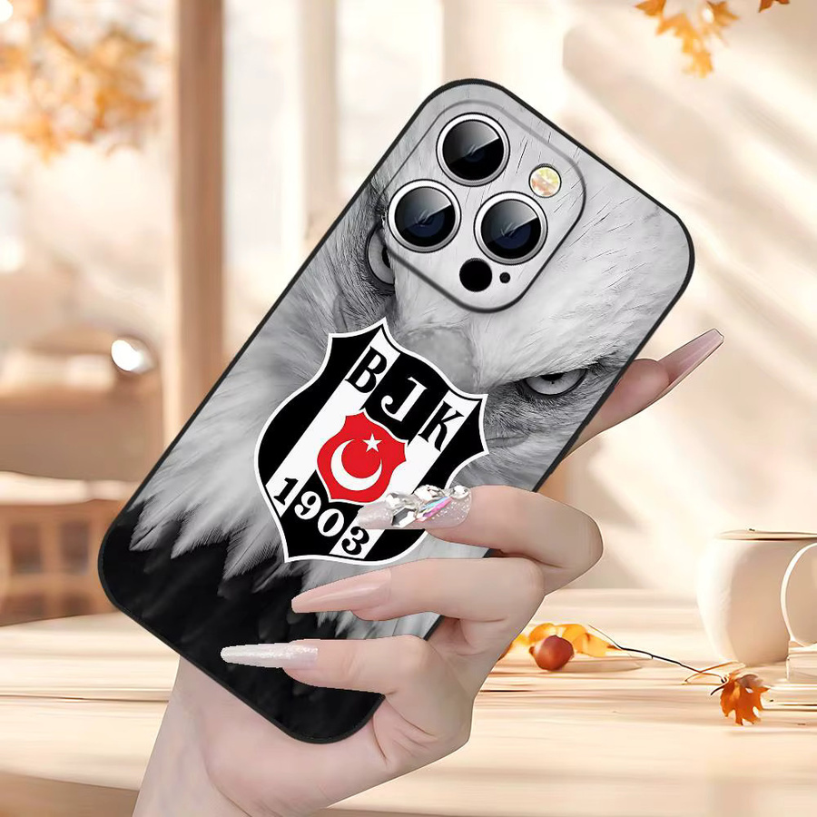 B-Besiktas B-BJK Logo Handyhülle in Schwarz für iPhone 17, 16, 15, 14, 13, 11 Pro Max, Plus, X, XR, XS Max und 13 Mini - Bild 6