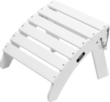 VEVOR Adirondack Ottoman aus HDPE-Kunststoff, klappbare Fußstütze für Gartenstühle in Weiß, B/T/H: 45,0 x 50,0 x 35,0 cm - Bild 1