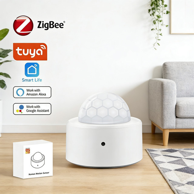 Tuya Zigbee PIR Bewegungssensor White Infrarot-Körperdetektor für Tuya Smart Life Heimsicherheitsalarm - Bild 1