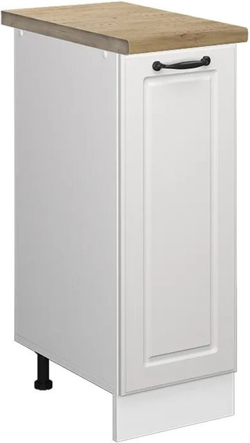 Vicco Apothekerschrank R-Line Medizinschrank für die Küche in Weiß und Eiche im Landhausstil, B/T/H: 30,0 x 10,0 x 60,0 cm - Bild 1