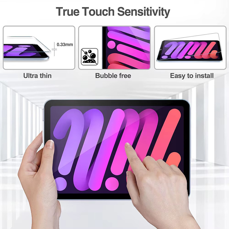 Displayschutzfolie aus gehärtetem Glas für Apple iPad Modelle in Transparent - Bild 3