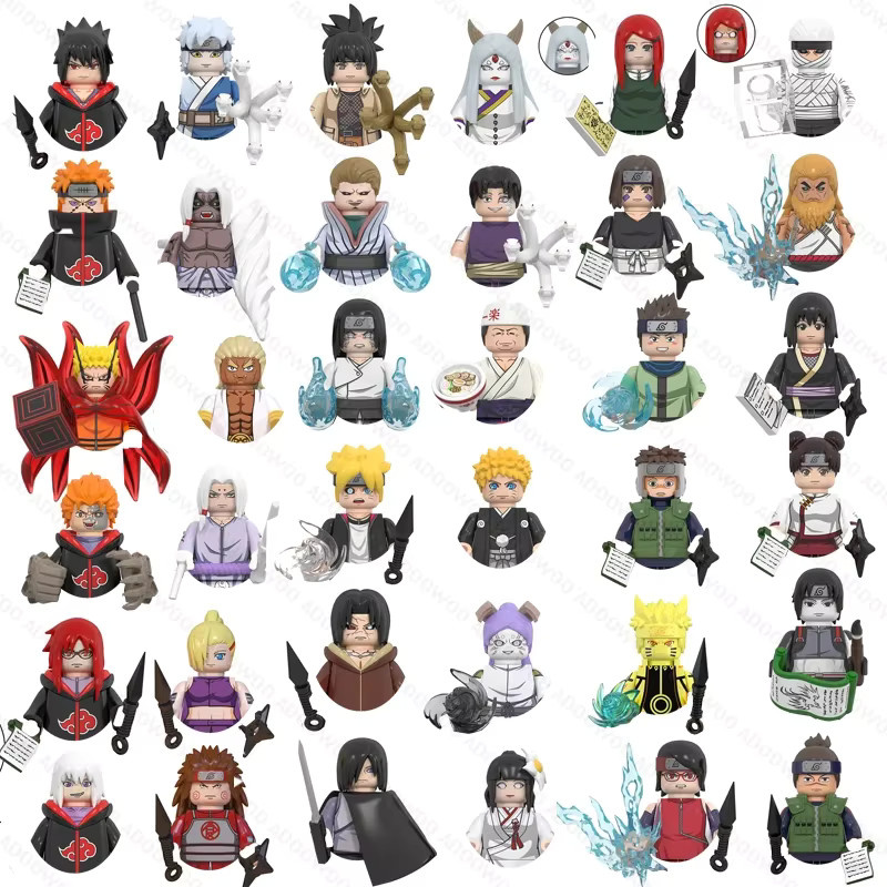 Bandai Naruto Anime Mini Humanoide Baustein-Figuren, 41-teiliges Set - Bild 1