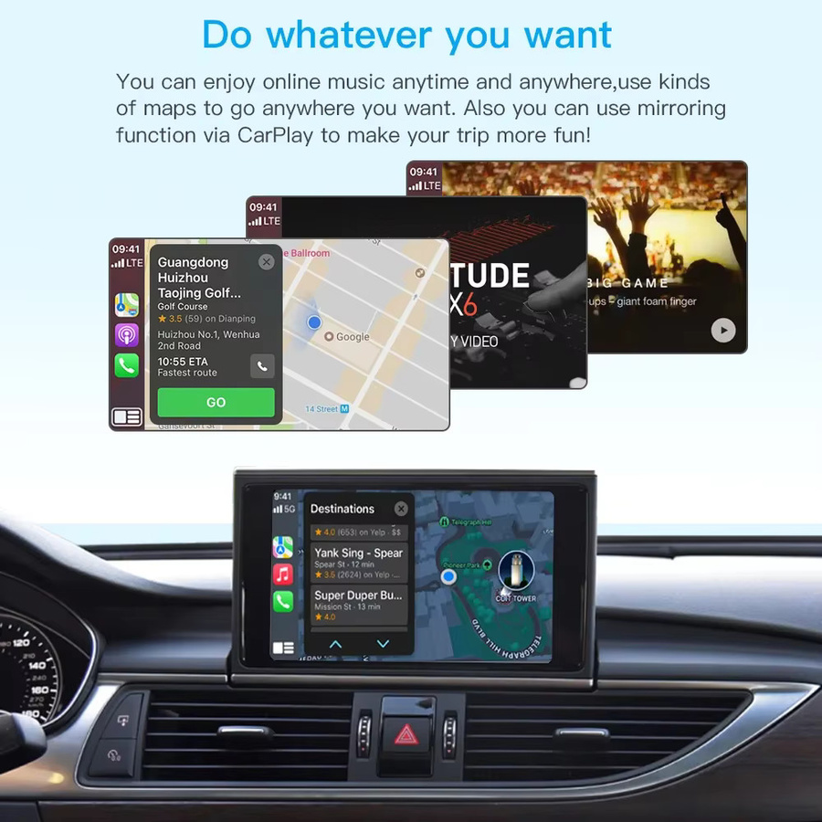 AUTOABC Android Auto und CarPlay Interface für Audi A6 S6 A7 C7 inklusive Mirror Link, AirPlay und Rückfahrkamera - Bild 3