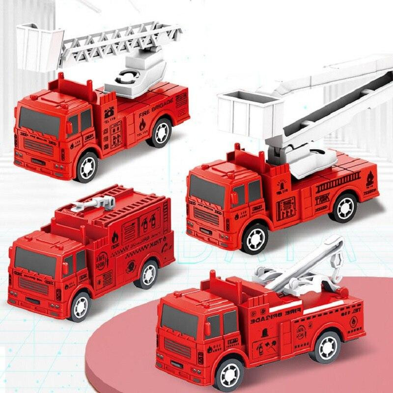 Yiran toy Feuerwehr Rückstoß-LKW Spielzeugauto 4-teiliges Set - Bild 2