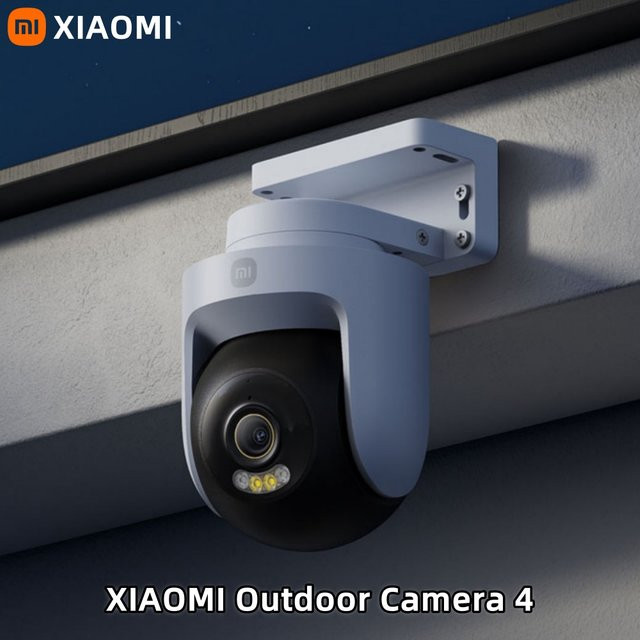Xiaomi Smart Outdoor Kamera 4, 8 MP 4K, 360° PTZ mit Auto Tracking, KI-Menschen- und Fahrzeugerkennung, Farbnachtsicht und IP66 Schutz, Weiß - Bild 1
