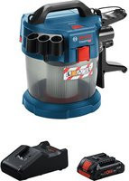 Bosch Akku-Staubsauger GAS 18V mit 10 Liter Behälter und ProCORE 18V 4,0 Ah Akku in Blau - Bild 1