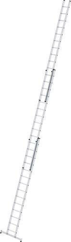 MUNK Günzburger Schiebeleiter aus Aluminium mit nivello-Traverse, 3-teilig, Farbe Silber - Bild 1