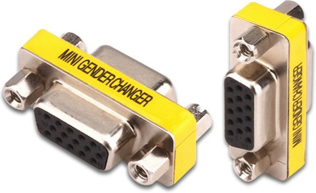 WEFAWAN VGA Gender-Changer Adapter: 15-Pin VGA Stecker auf Buchse Konverter für Computermonitore - Bild 1