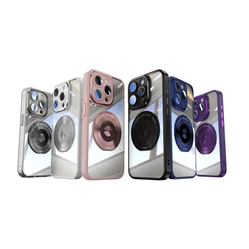 Magnetische drehbare Handyhülle mit Objektivschutz für Apple iPhone 17 16 15 14 13 12 Pro Max in Grau - Bild 6
