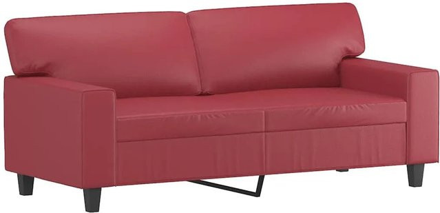 vidaXL 2-Sitzer-Sofa in Weinrot mit Kunstleder-Bezug und modernem Design - Bild 1