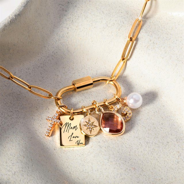 HCyes Halskette Edelstahl, Gold, Unisex - Bild 1