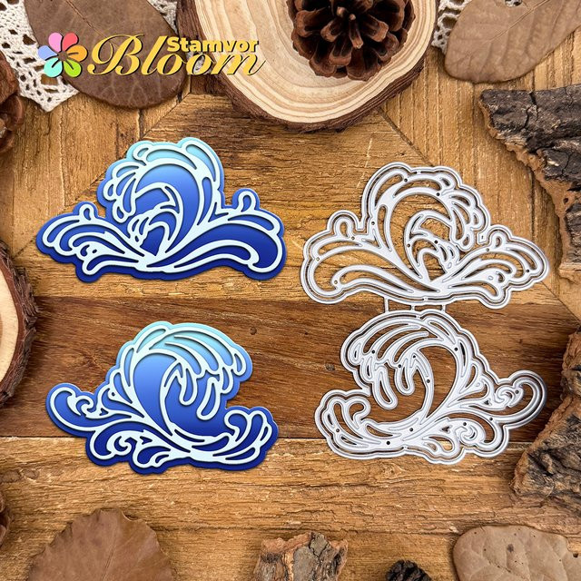 Metall Stanzform Wellen Design für Scrapbooking und dekorative Prägung - Bild 1
