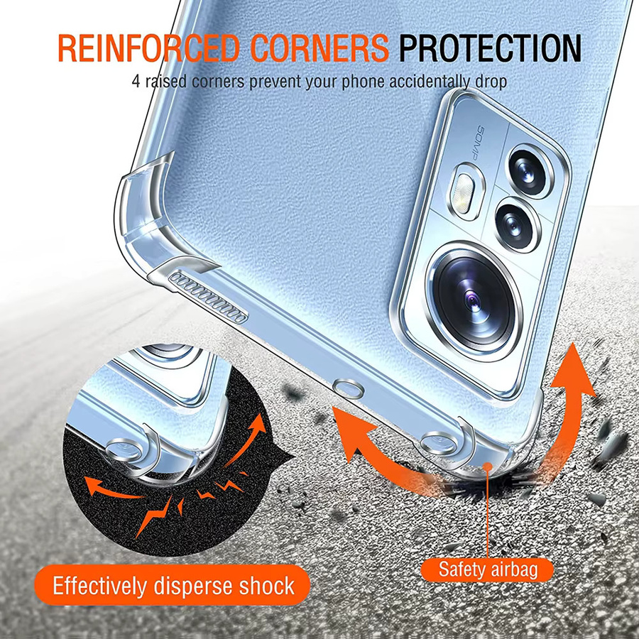 Stoßfeste transparente Airbag-Schutzhülle für Xiaomi Redmi Note 11 12 13 14 Pro Plus 5G und Redmi 10 12C 13C 14C Cover - Bild 4