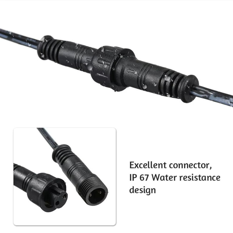 YELEDWAY 2-Wege-LED-Splitter IP67 wasserdicht Y-Form Verlängerungskabel mit 2-poligem Anschluss für DC 5V 12V Lichtleisten - Bild 4