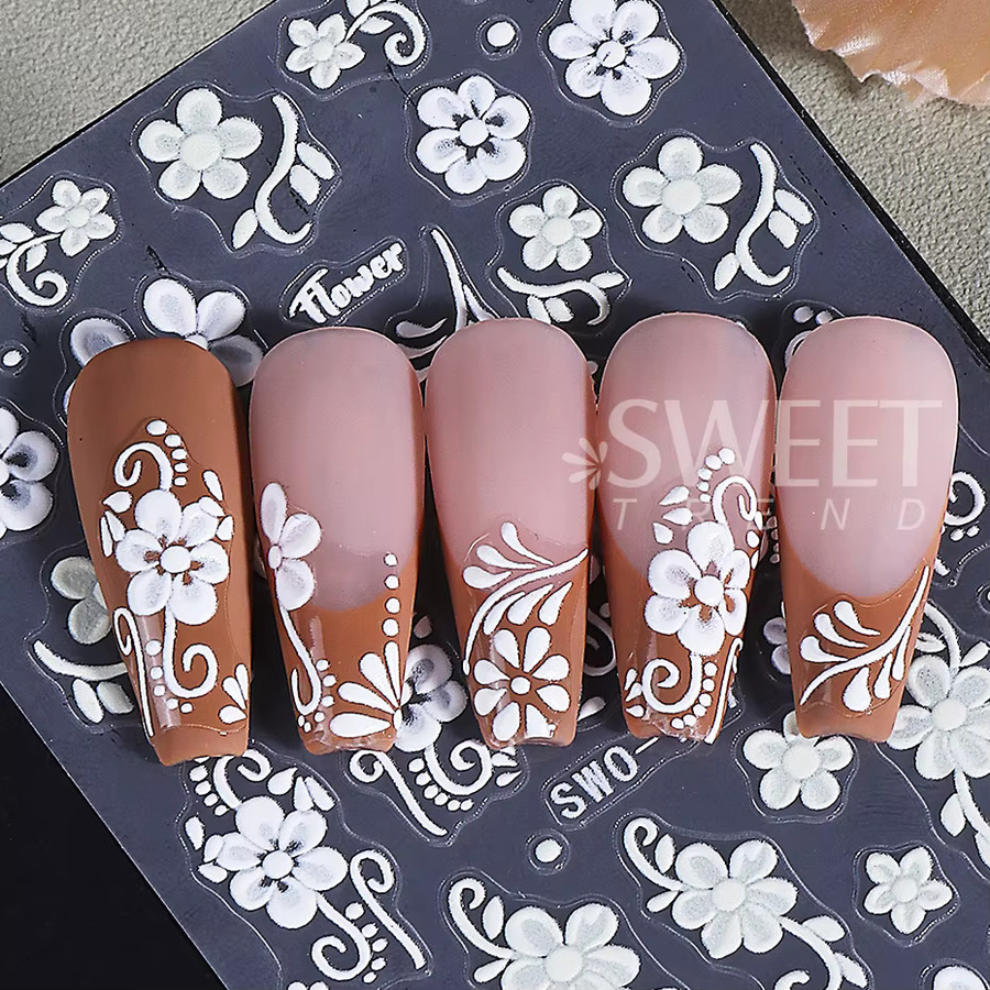 SWEET TREND Nagelaufkleber, weiß, glänzend, Unisex - Bild 3