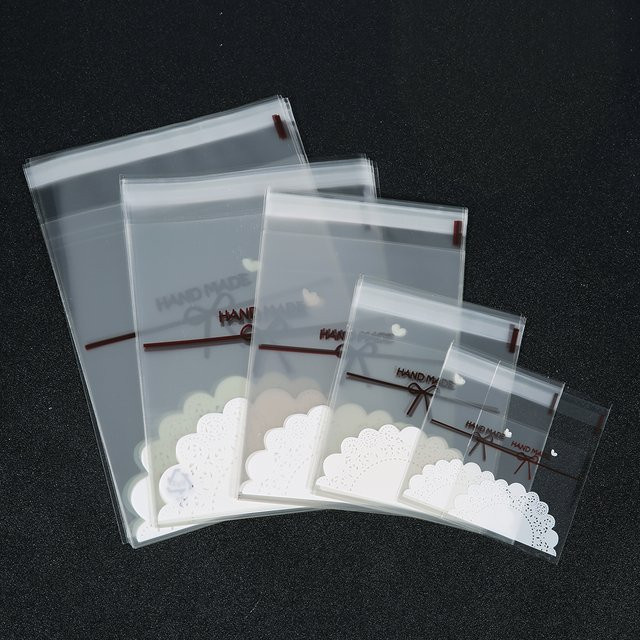 100 Stück selbstklebende transparente Cellophantüten aus Kunststoff von Linsoir Beads für Süßigkeiten, Schmuck und Geschenke - Bild 1