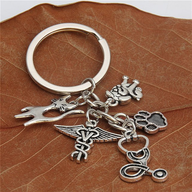 Schlüsselanhänger Tierarzt Stethoskop, Tier Charms, Unisex - Bild 1