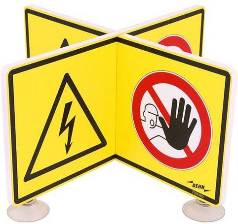 DEHN Warnschild Beacon in Gelb, B: 28,0 cm, H: 15,0 cm - Bild 1