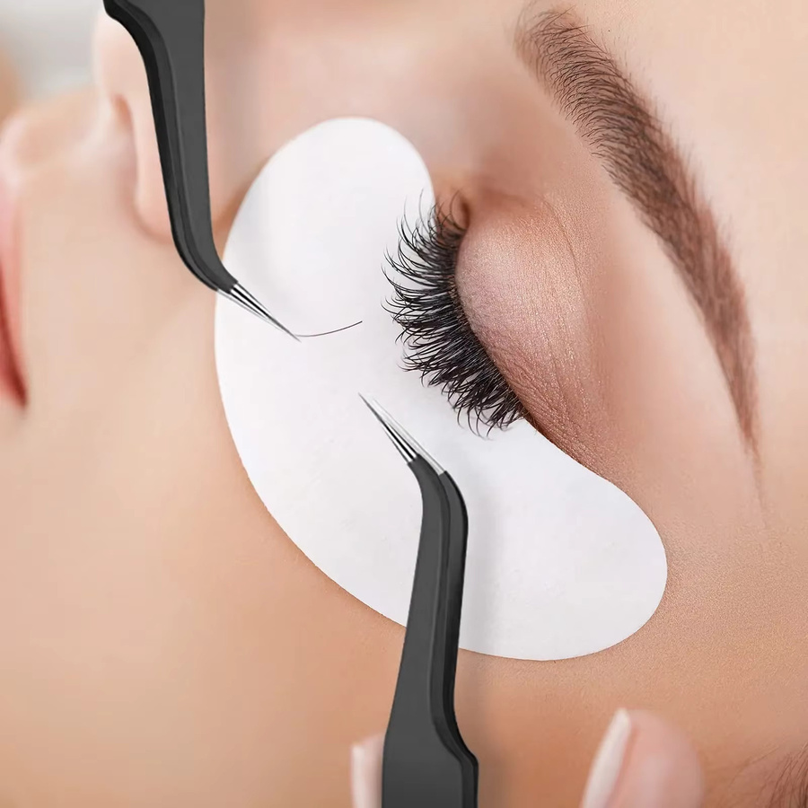 vvocci Pinzette mit gebogener Spitze, Edelstahl, Unisex - Bild 3