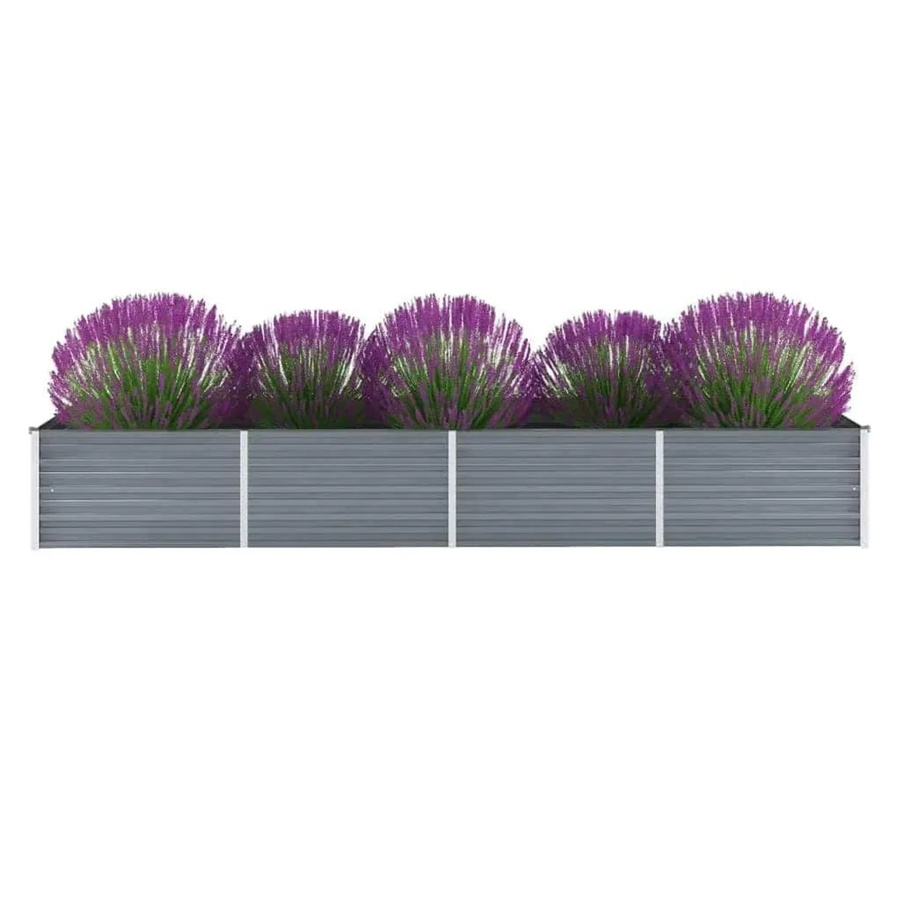 Furnicato Garten-Hochbeet aus verzinktem Stahl in Grau, B/T/H: 320 x 80 x 45 cm - Bild 2