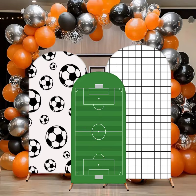 VIKAMA 2D-Flachbanner Bogenförmiger Hintergrund zur Dekoration für Fußball-Partys oder Babypartys - Bild 3