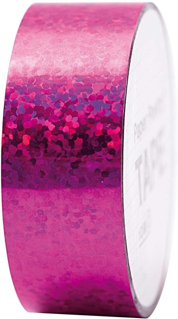 Rico Design Paper Poetry Holographic Washi Tape Punkte Pink Breite: 19 mm, Länge: 10 m - Bild 1