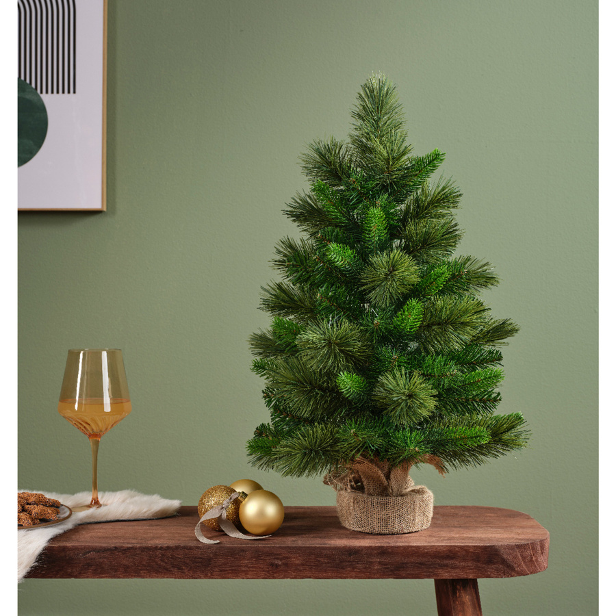 Everlands Weihnachtsbaum Edmonton Spruce Tischmodell in Grün, Höhe: 60 cm, Breite: 38 cm, Tiefe: 38 cm - Bild 2