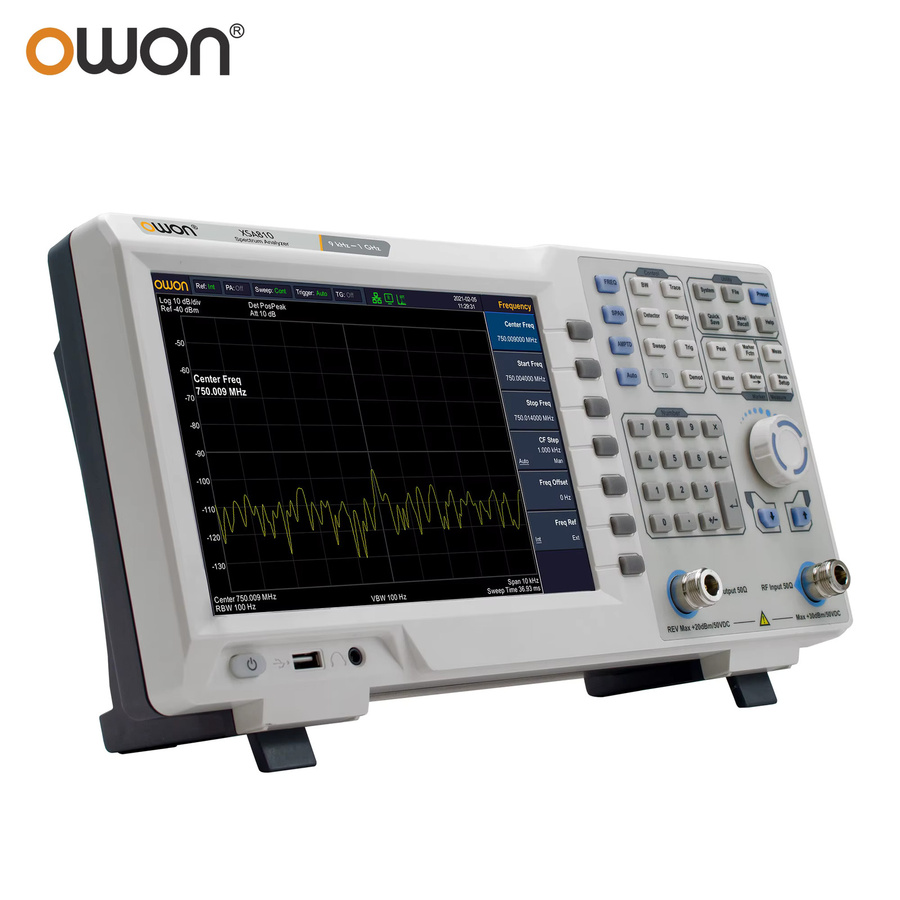 OWON XSA800-Serie Spektrumanalysator mit 9 Zoll LCD-Display, Frequenzbereich 9 kHz bis 1,5 GHz, Farbe: Weiß - Bild 2