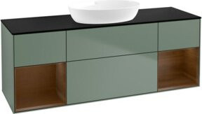 V&B Waschtischunterschrank Finion in Olivenmatt lackiert, Breite: 160 cm, Tiefe: 50,1 cm, Höhe: 50,1 cm - Bild 1
