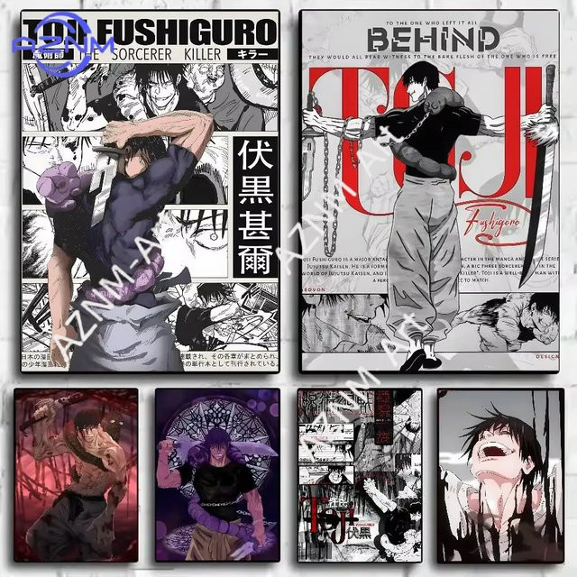 KAYOU Toji Fushiguro Anime Poster Selbstklebend Wasserfest Wanddekoration Mehrfarbig - Bild 1