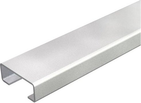 OBO Bettermann Profilschiene 1105124 aus Metall in Silber, L: 2000 cm, B: 20 cm, H: 0,8 cm - Bild 1