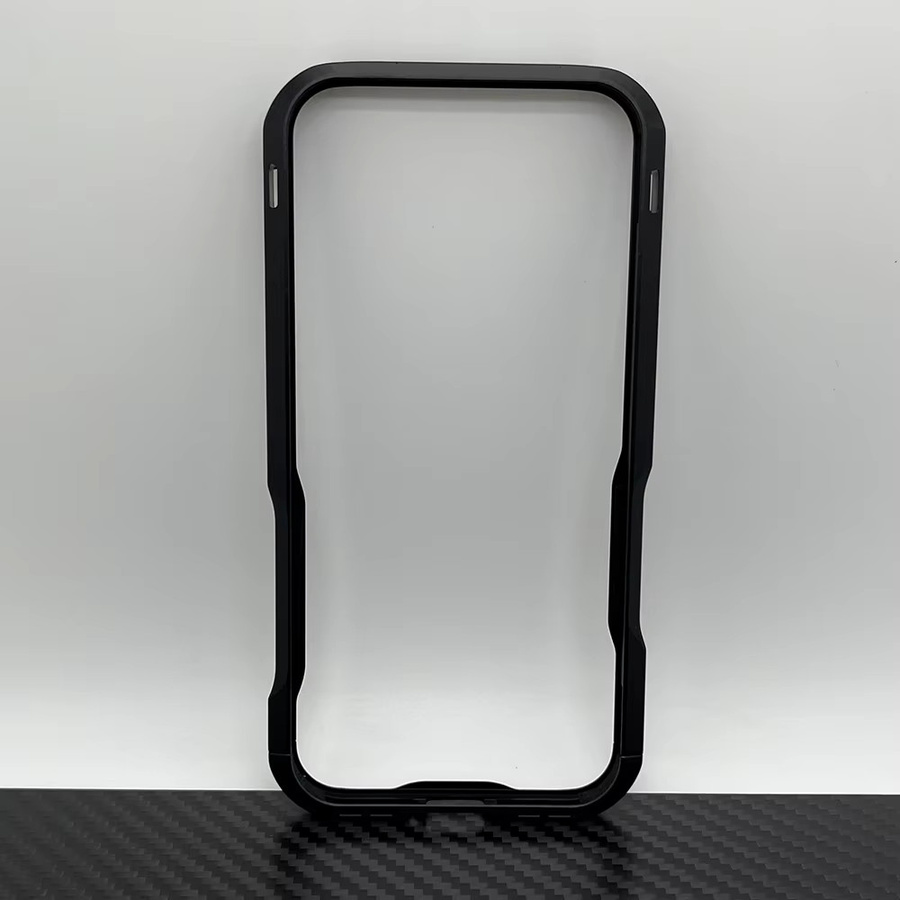 ONEMINUS Stoßfeste Schutzhülle mit Aluminium-Metallrahmen für Nothing Phone 2a und Nothing Phone 2a Plus, Transparent/Silber/Schwarz - Bild 3
