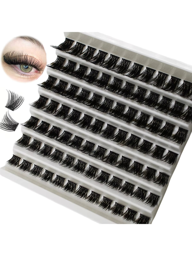 JIEFUXIN Einzelwimpern Cluster, 84 Stück, Lockenwirkung, Unisex - Bild 7