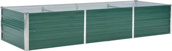 Furnicato Garten Hochbeet aus verzinktem Stahl in Grün, B/T/H: 240 x 80 x 45 cm