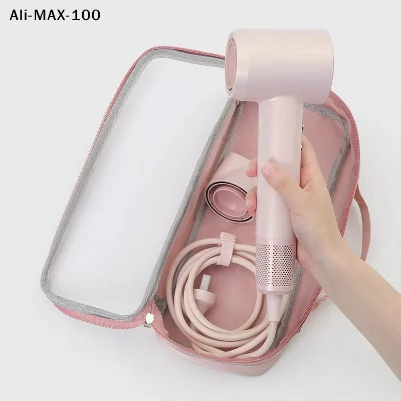 Hoeaden Aufbewahrungstasche für Haartrockner und Lockenstab, Pink, Transparent - Bild 1