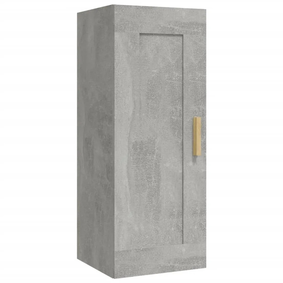 vidaXL Wandschrank in Betongrau, moderner Schrank aus MDF für Wohnzimmer oder Schlafzimmer, B/T/H: 35 x 34 x 90 cm - Bild 2