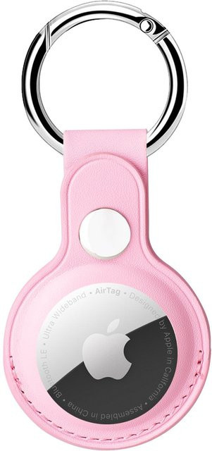 Leder Anti-Lost Schutzhülle für Apple AirTag 1/2 in Pink - Bild 1