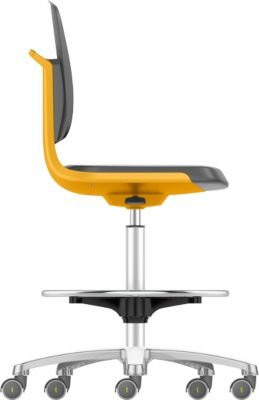 Bimos Labsit Arbeitsdrehstuhl mit SKINTEC-Polster und Sitz-Stopp-Rollen, Farbe: Orange, B/T/H: 45 x 42 x 56 - 81 cm - Bild 1