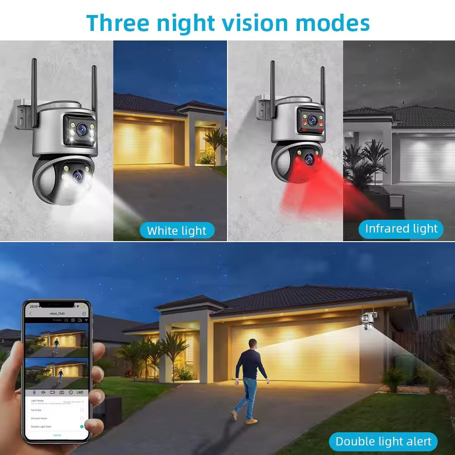 DiFang 8MP HD Dual-Screen WLAN IP-Kamera mit KI-Bewegungsverfolgung, wasserdichte Mini-Dome CCTV Heimsicherheits-Überwachungskamera mit Icsee P2P-Funktion - Bild 4